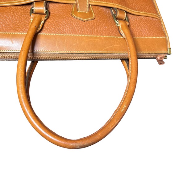 Vintage 90s Dooney & Bourke Color Block Pebbled Leather All Weather Duck Purse - Picture 9 of 12